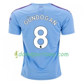 Koszulka Manchester City Gundogan 8 Domowe Koszulki Piłkarskie 2019-2020 Krótki Rękaw 
